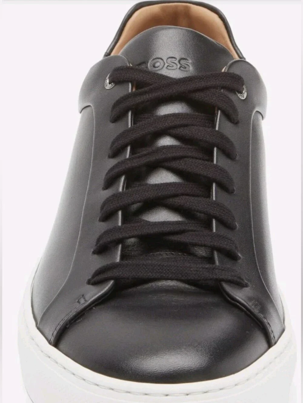 Boss Size 6 Mirage Black Trainers Low-Top Leather Sneaker MSRP $299